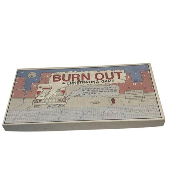 1982 Burn Out A Funstrating Game Emergency Medical EMT Game RARE